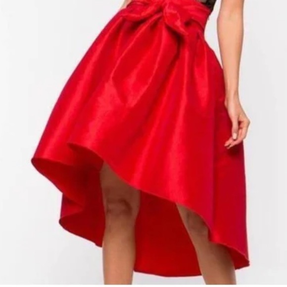 touch me Dresses & Skirts - Touch Me High low front or back bow red skirt size 2X holiday skirt